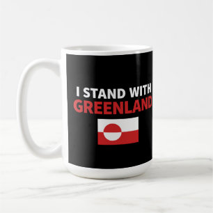 Ich stehe hinter Grönland Politische Solidaritätsd Kaffeetasse