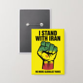 Ich stehe hinter Iran Anti-Kriegs-Button Button (Vorderseite/Rückseite)