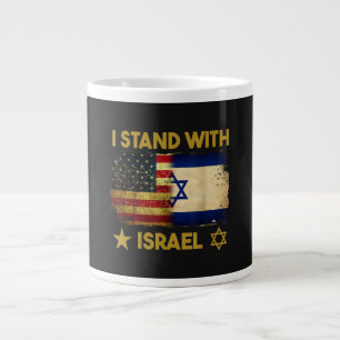 Ich stehe hinter Israel Amerika-Flagge Jumbo-Tasse