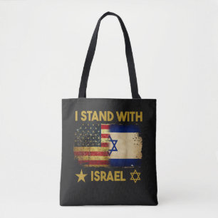 Ich stehe hinter Israel Amerika-Flagge Tasche