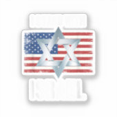 ich stehe hinter Israel Aufkleber (Vorderseite)
