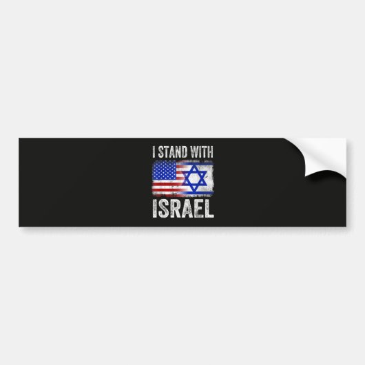 Ich stehe hinter Israel Autoaufkleber (Vorne)