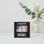 ich stehe hinter Israel Begleitkarte (Stehend Vorderseite)