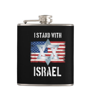 ich stehe hinter Israel  Flachmann