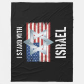 ich stehe hinter Israel  Fleecedecke (Vorderseite)