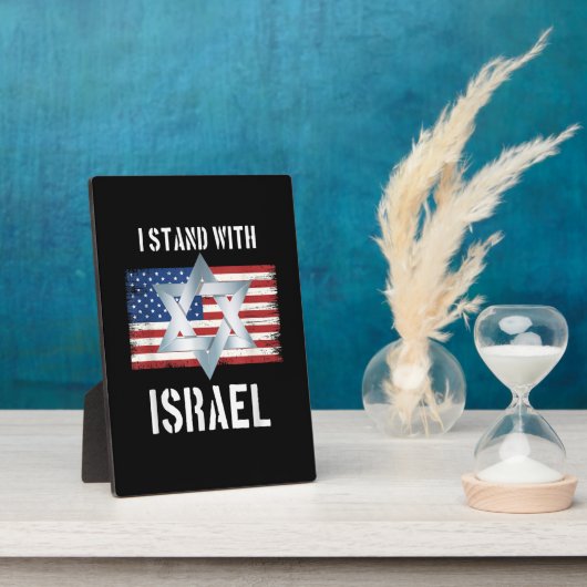 ich stehe hinter Israel Fotoplatte (Seite)