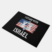 ich stehe hinter Israel  Fußmatte (Schrägansicht)