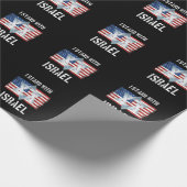 ich stehe hinter Israel Geschenkpapier (Ecke)