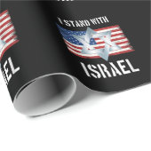 ich stehe hinter Israel Geschenkpapier (Rolleneckpunkt)