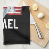 ich stehe hinter Israel  Geschirrtuch (Viertel Falte)