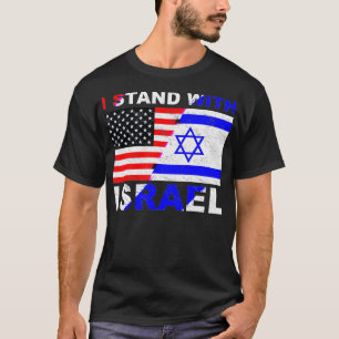 Ich stehe hinter Israel, israelisch-palästinensisc T-Shirt