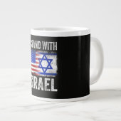 Ich stehe hinter Israel Jumbo-Tasse (Vorderseite Rechts)