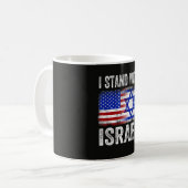 Ich stehe hinter Israel Kaffeetasse (Vorderseite Links)