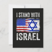 Ich stehe hinter Israel Karte (Rückseite)