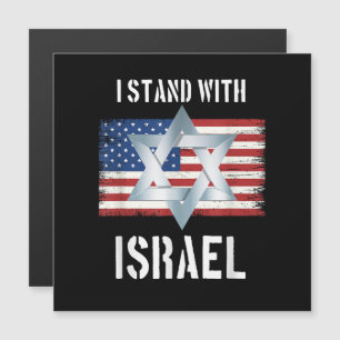 ich stehe hinter Israel Magnetkarte