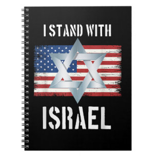 ich stehe hinter Israel Notizblock