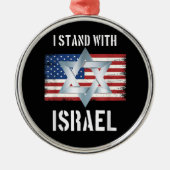 ich stehe hinter Israel Ornament Aus Metall (Vorne)
