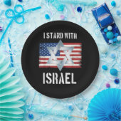 ich stehe hinter Israel  Pappteller (Party)