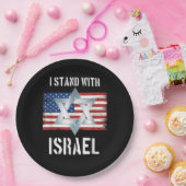ich stehe hinter Israel  Pappteller (Party)