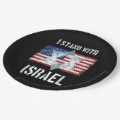 ich stehe hinter Israel  Pappteller (Schrägansicht)