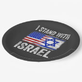 Ich stehe hinter Israel Pappteller (Schrägansicht)