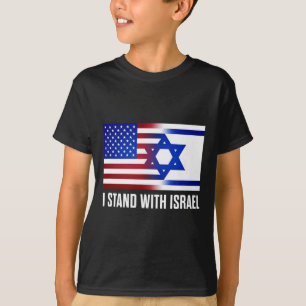 Ich stehe hinter Israel Patrioten T-Shirt USA und
