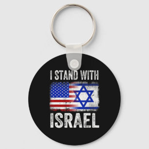 Ich stehe hinter Israel - patriotisches T-Shirt US Schlüsselanhänger