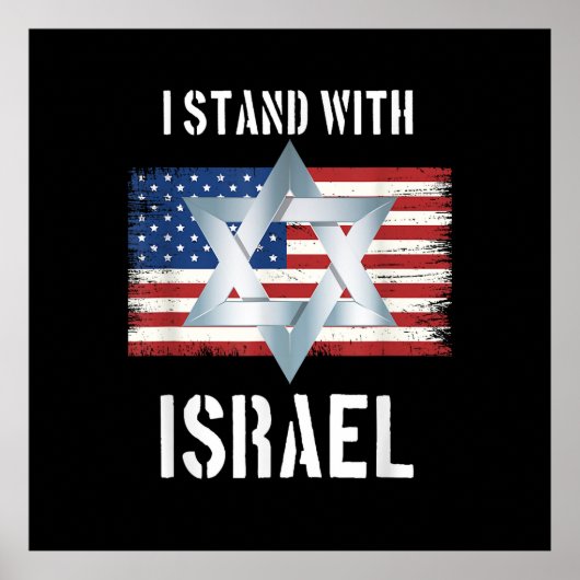 ich stehe hinter Israel Poster (Vorne)