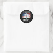 ich stehe hinter Israel Runder Aufkleber (Tasche)