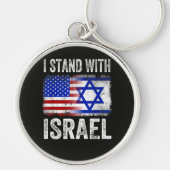 Ich stehe hinter Israel Schlüsselanhänger (Vorne)