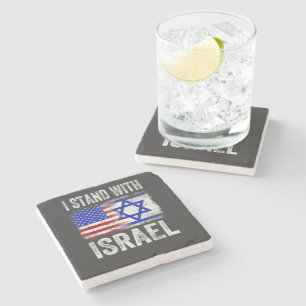 Ich stehe hinter Israel Steinuntersetzer