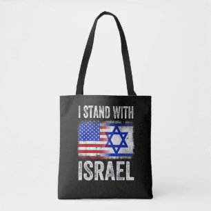 Ich stehe hinter Israel Tasche