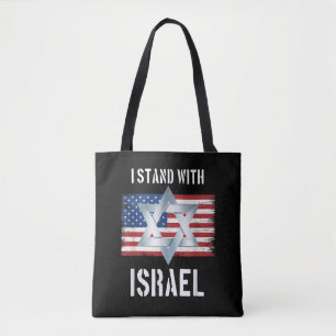 ich stehe hinter Israel Tasche