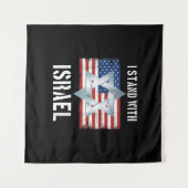 Ich stehe hinter Israel Wandteppich (Vorderseite (Horizontal))