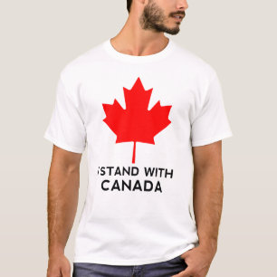 Ich stehe hinter Kanada Amerika Kanadisch USA-Flag T-Shirt