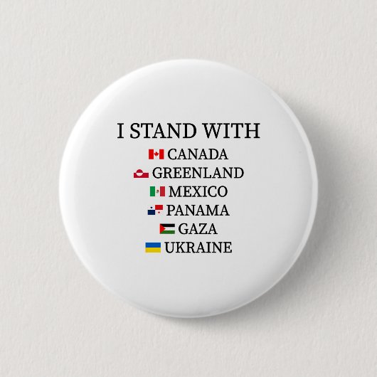 Ich stehe hinter Kanada Grönland Mexiko Panama Gaz Button (Vorderseite)