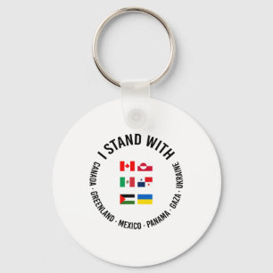 Ich stehe hinter Kanada Grönland Mexiko Panama Gaz Schlüsselanhänger