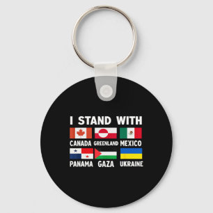 Ich stehe hinter Kanada Grönland Mexiko Panama Gaz Schlüsselanhänger