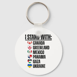 Ich stehe hinter Kanada Grönland Mexiko Panama Gaz Schlüsselanhänger