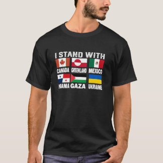 Ich stehe hinter Kanada Grönland Mexiko Panama Gaz T-Shirt