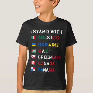 Ich stehe hinter Kanada Grönland Mexiko Panama Gaz T-Shirt