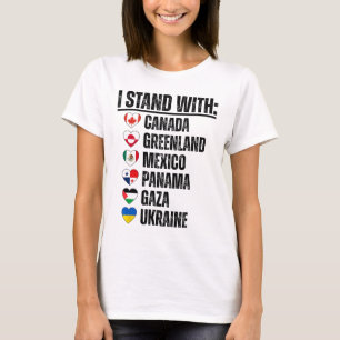 Ich stehe hinter Kanada Grönland Mexiko Panama Gaz T-Shirt