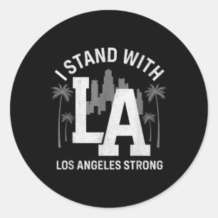 Ich stehe hinter La California Los Angeles  Runder Aufkleber