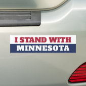 Ich stehe hinter Minnesota  Autoaufkleber (Auf Auto)