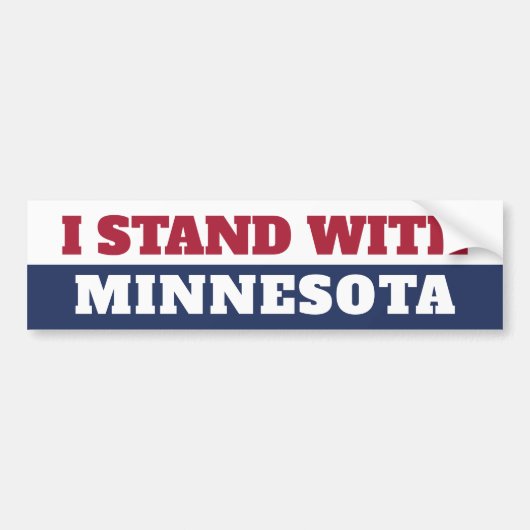 Ich stehe hinter Minnesota  Autoaufkleber (Vorne)