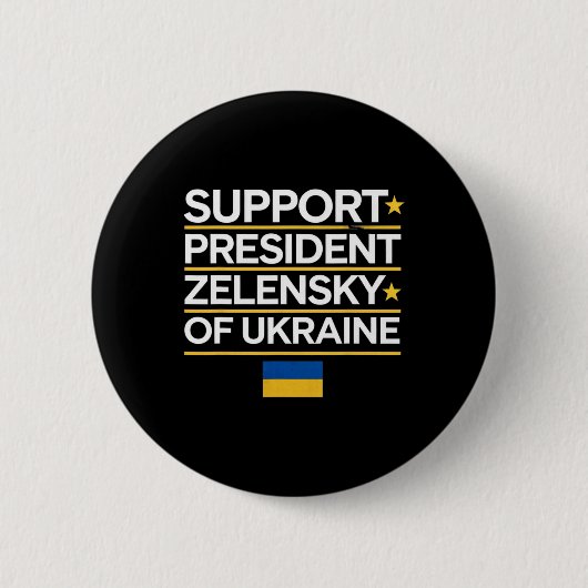 Ich stehe hinter Präsident Zelensky - Ich stehe hi Button (Vorderseite)