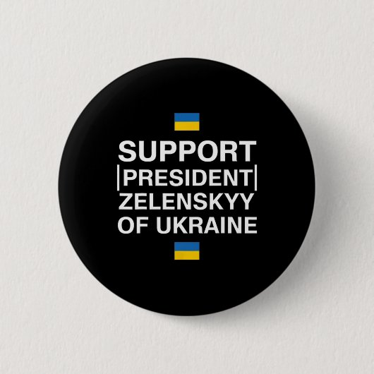 Ich stehe hinter Präsident Zelensky - Ich stehe hi Button (Vorderseite)