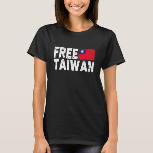 Ich stehe hinter Taiwan Unterstütze Taiwan-Flagge  T-Shirt