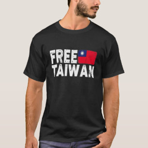 Ich stehe hinter Taiwan Unterstütze Taiwan-Flagge  T-Shirt
