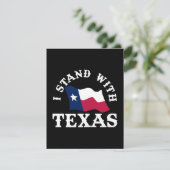 Ich stehe hinter Texas Begleitkarte (Stehend Vorderseite)